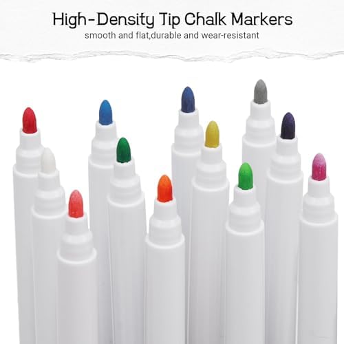 24 PCS White Liquid Chalk Markers, Fine Tip Neon Erasable Pens - Image 3