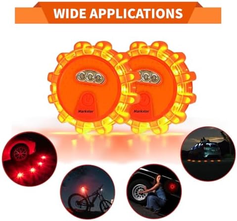 6-Pack LED Road Flares, Rechargeable roadside emergency kit - Image 6