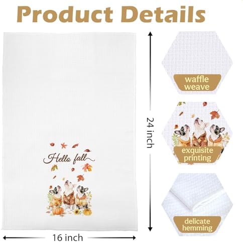 Fall Frenchie Kitchen Towels - Image 5