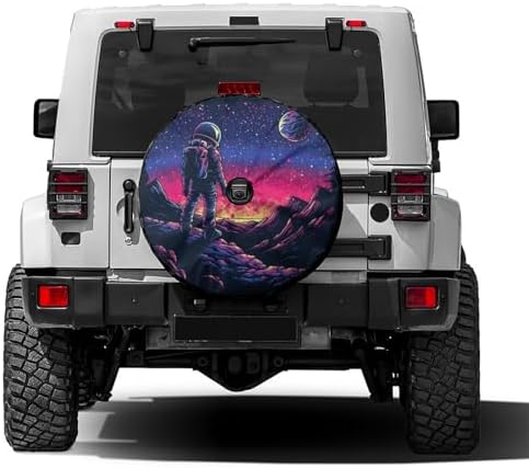 Delerain Astronaut Galaxy Spare Tire Cover by Delerain