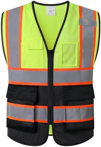 Hi Vis Reflective Safety Vest for Men Women by Ekkosafety