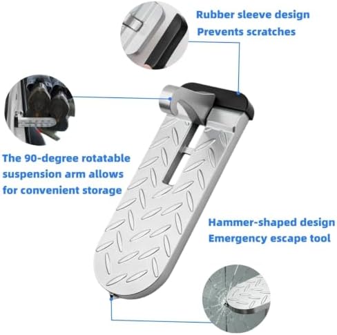 Car Door Step for Roof Access, Extended Folding Door Latch Step, Non-Slip - Image 4