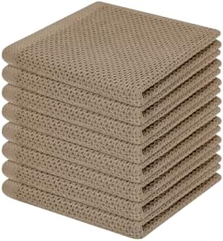 Homaxy 100% Cotton Waffle Weave Kitchen Dish Cloths 8-Pack by Homaxy