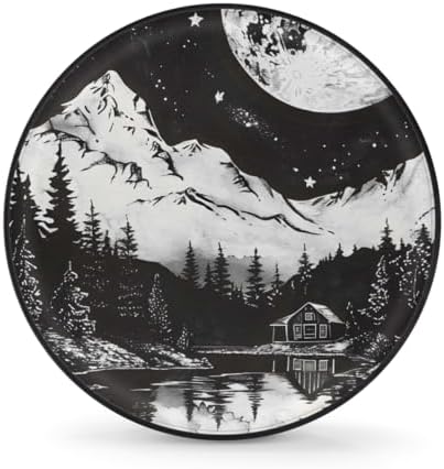 Rv Spare Tire Cover Wheel Mountain Forest Moon Tire Covers Wheel Protectors by FengQuGou