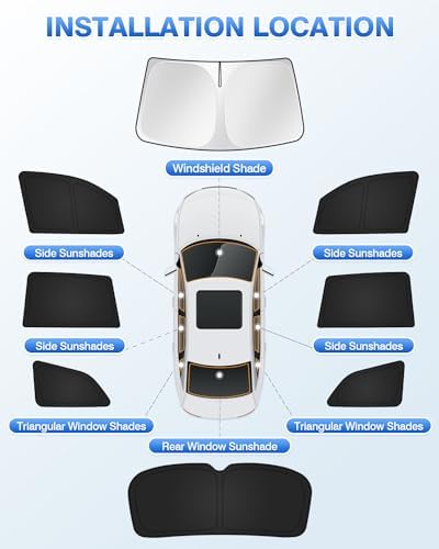 Canvcle Sunshades for Honda Pilot 2016-2022 Accessories Windshield Sun Shade - Image 5