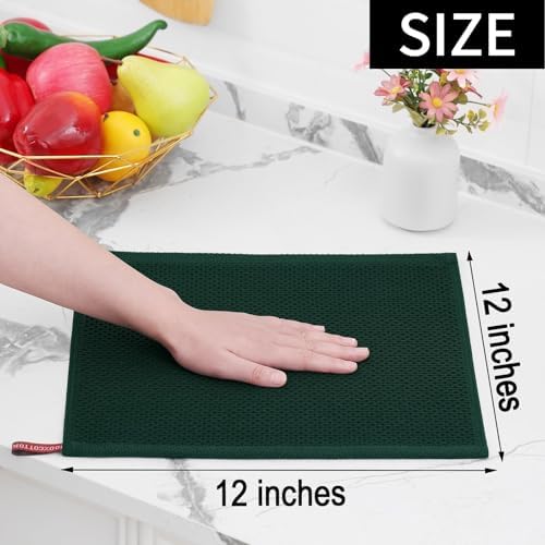 Homaxy 100% Cotton Waffle Weave Kitchen Dish Cloths 24-Pack - Image 5