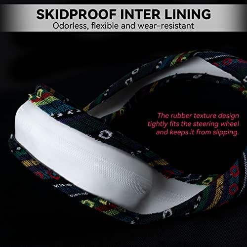 Boho Steering Wheel Cover Elastic Microfiber - Image 5