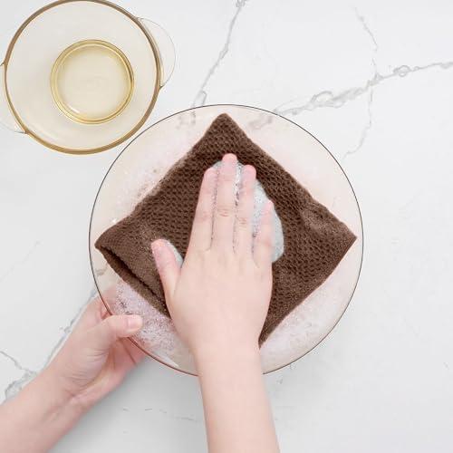 Homaxy 100% Cotton Waffle Weave Kitchen Dish Cloths 18-Pack - Image 4