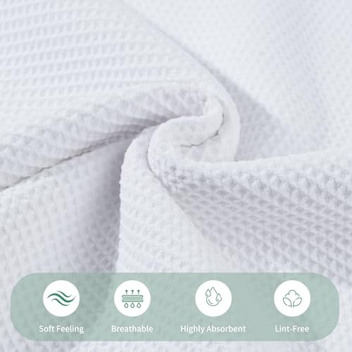 MICROFI Waffle Weave Bath Towel Set, Microfiber, 4 Pieces, Quick Dry, - Image 2