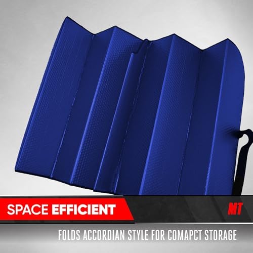 Motor Trend Accordion Blue Car Windshield Sun Shade - Image 5