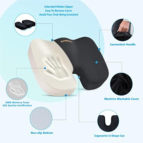 SAIREIDER Seat Cushion and Lumbar Support Pillow - Image 3