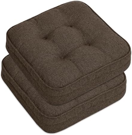GOFORIT Chair Cushions Set of 2, Tufted Shredded Memory Foam Chair Pads by Unknown