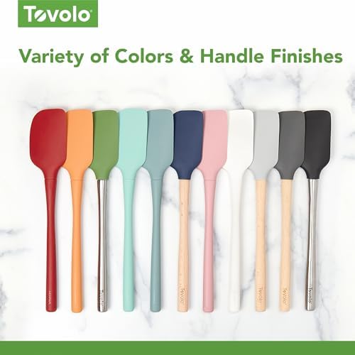 Tovolo Stainless Steel Handled Silicone Spatula Set of 5 Pink Sorbet, - Image 4