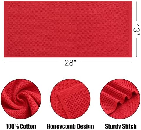 Kitinjoy 100% Cotton Waffle 4-Pack Kitchen Towels - Image 2