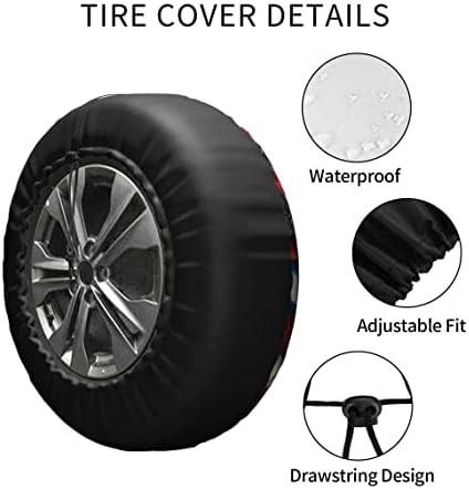 ThuhaTree Store America Flag Patriotic Skull Halloween Spare Tire Cover - Image 7