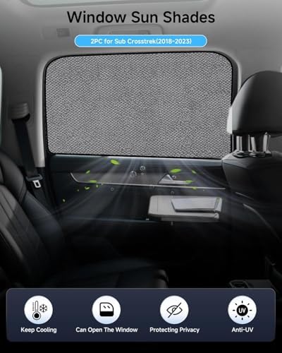 Car Window Shade for Crosstrek 2018-2023, 2 Pack UV & Glare Protection - Image 2