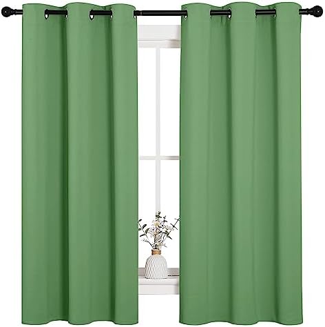 NICETOWN Room Darkening Curtains, 42 x 63-inch, Forest Green - Image 2