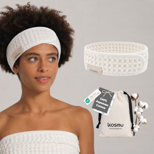 Luxury Organic Japanese Cotton Waffle Spa Headband by KOSMU