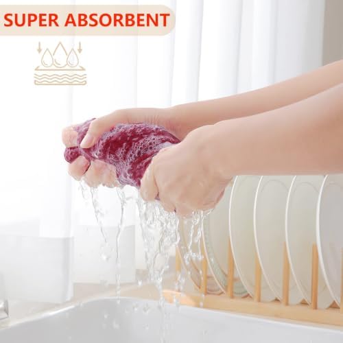 Homaxy 100% Cotton Waffle Weave Kitchen Dish Towels 4-Pack - Image 3