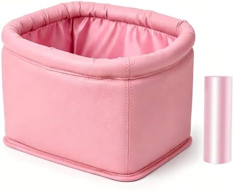Leather Car Trash Can, Luxury Leakproof Car Organizer by KINGBERWI