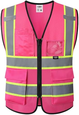 JKSafety Safety Vest for men women Hi Vis Vest by JKSafety