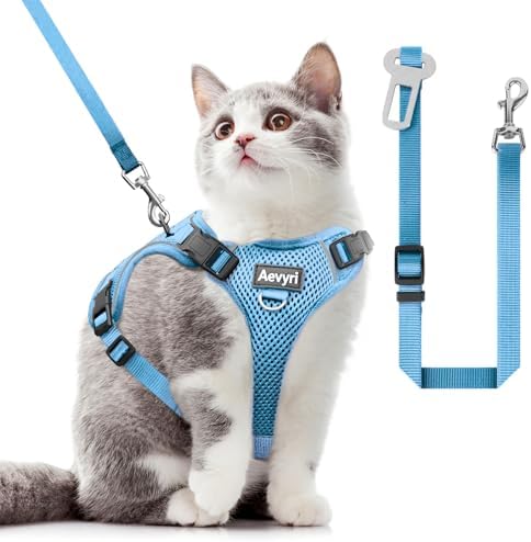 Cat Harness and Leash for Walking, The Upgrade Can be Adjusted in Four by Unknown