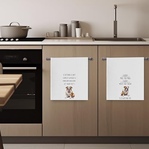 English Bulldog Dish Towels Set - Image 5