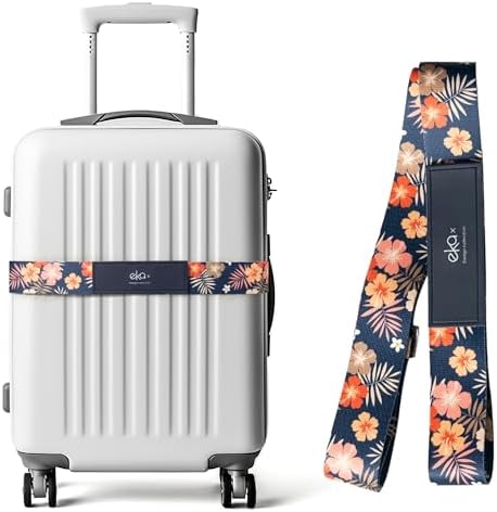 Luggage Straps for Suitcases, Adjustable Luggage Elastic Belt, Travel by EKAX