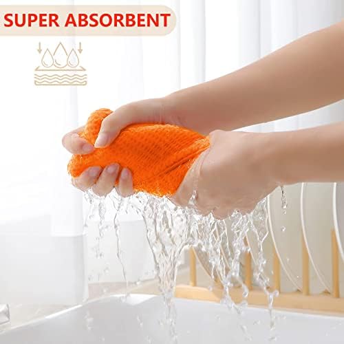 Homaxy 100% Cotton Waffle Weave Kitchen Dish Cloths 6-Pack - Image 3