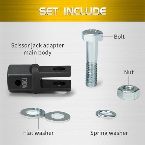 TONDA Scissor Jack Drill Adapter, 1/2 in Drive, 13/16 in Lug Wrench - Image 6