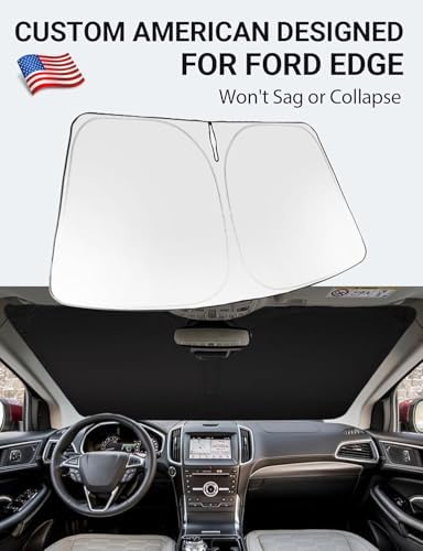 Proadsy Custom Fit 2015-2024 Ford Edge Windshield Sun Shade, Blocks Heat - Image 2