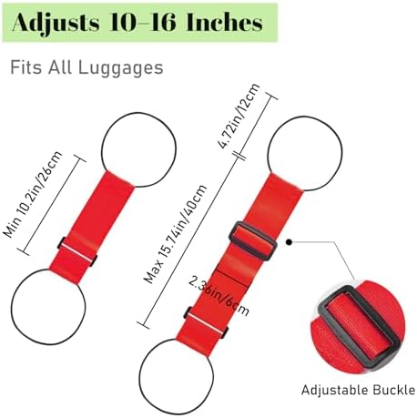 4 Pack Multi Use Strong Adjustable Luggage Connector Straps - Image 2