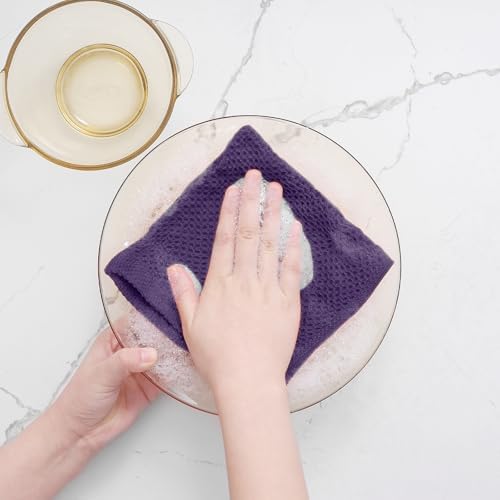 Homaxy 100% Cotton Waffle Weave Kitchen Dish Cloths 6-Pack - Image 4