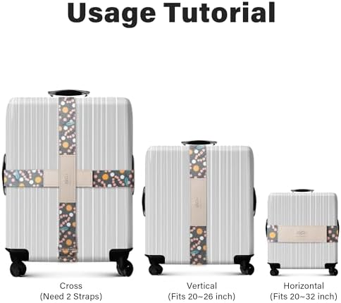 Luggage Straps for Suitcases, Adjustable Luggage Elastic Belt, Travel - Image 3
