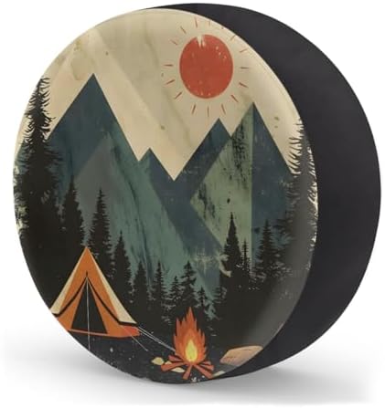 Rv Spare Tire Cover Wheel Mountain Forest Tree Sun Tire Covers Wheel Protectors - Image 2