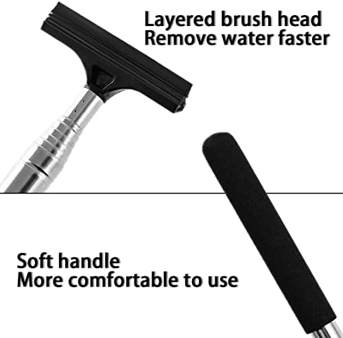 8sanlione 38.6 Inch Telescopic Side Mirror Glass Squeegee - Image 4