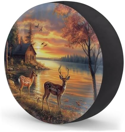 Rv Spare Tire Cover Wheel Forest Animals Deer Autumn Tire Covers Wheel - Image 2