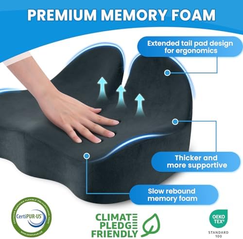 CushZone Extra Large Seat Cushion, Sciatica Support - Image 4