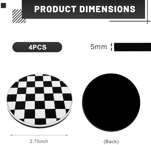 4 PCS Car Cup Coasters, 2.76 Inch Shockproof Auto Cup Holder Insert Coaster - Image 2