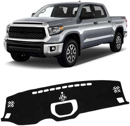 KUST Black Dash Cover for 2014-2021 Toyota Tundra Truck Non-Slip Dashboard by KUST