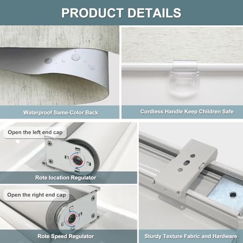 AOSKY Blackout Cordless Roller Shade - Image 6
