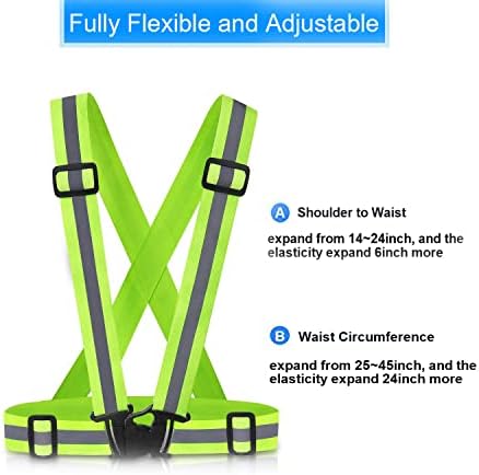 Reflective Vest Running Gear, 2-10Pack High Visible Safety VES - Image 3