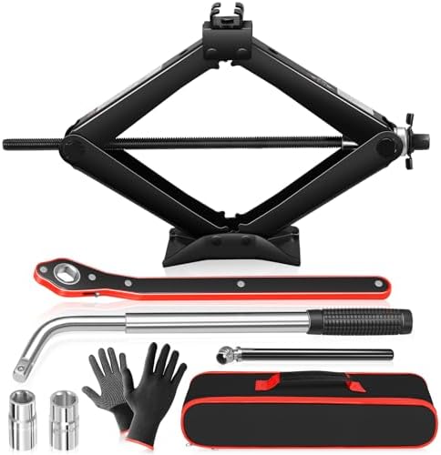 Auto Dynasty Car Jack Kit, 2 Ton Scissor by AutoDynasty