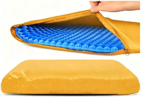 Gel Seat Cushion, Cool & Breathable 16inX13.7inX1in，ZD-Cheng by Unknown