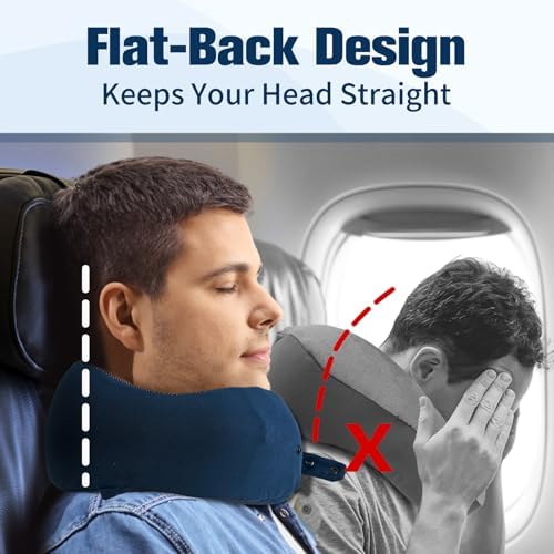 Cirorld Neck Pillow for Traveling, Travel Pillows for Airplanes Navy Blue - Image 2