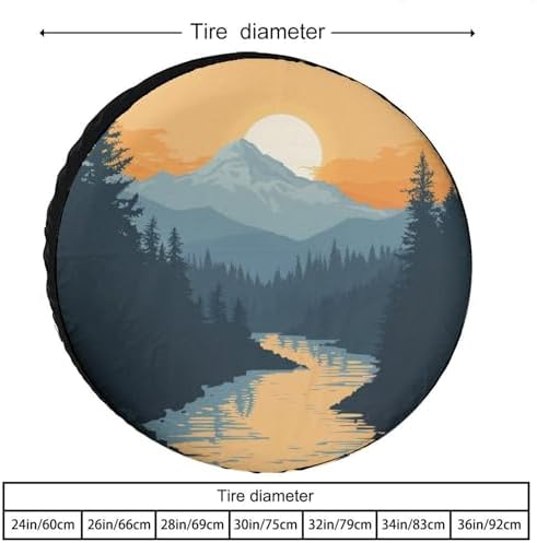Spare Tire Cover Mountain Adventure Protectors Weatherproof Dust-Proof Nature - Image 2