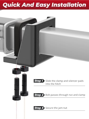 Anti-Rattle Hitch Clamp, 2 Inch Hitch Stabilizer - Image 7