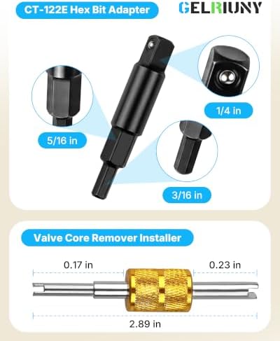 AC Schrader Valve Core Remover Tool Kit, R134a R1234YF R22 - Image 4