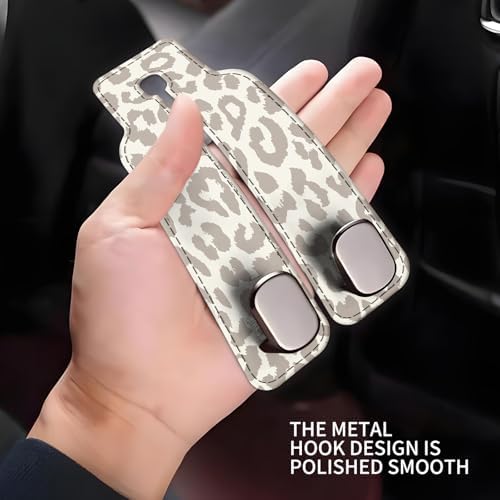 Car Seat Headrest Hook, Universal Leather Cute Hanger Holder Hook, Storage - Image 4