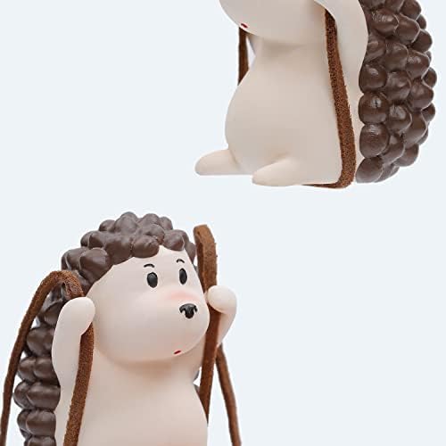 YGMONER Cute Swinging Hedgehog Car Rear View Mirror Hanging Accessories Funny - Image 5
